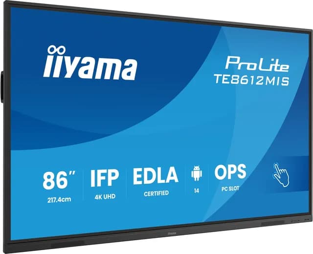 Ecran Interactif Iiyama Prolite TE8612MIS-B4AG 4K UHD - 86"