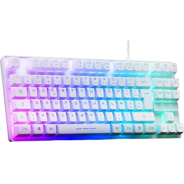 Clavier Gaming G-Lab Caesium TKL RGB Blanc