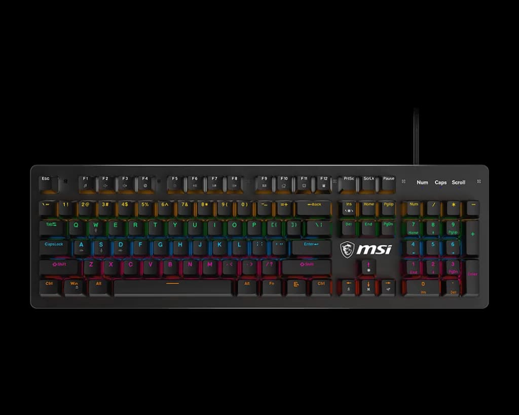 Clavier Gaming Mécanique MSI Forge GK300 Blue Switch QWERTY RGB