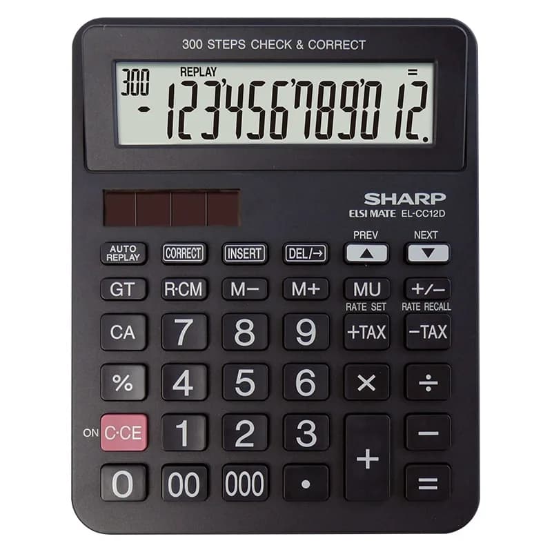 Calculatrice de Bureau Sharp EL-CC12D 12 Chiffres