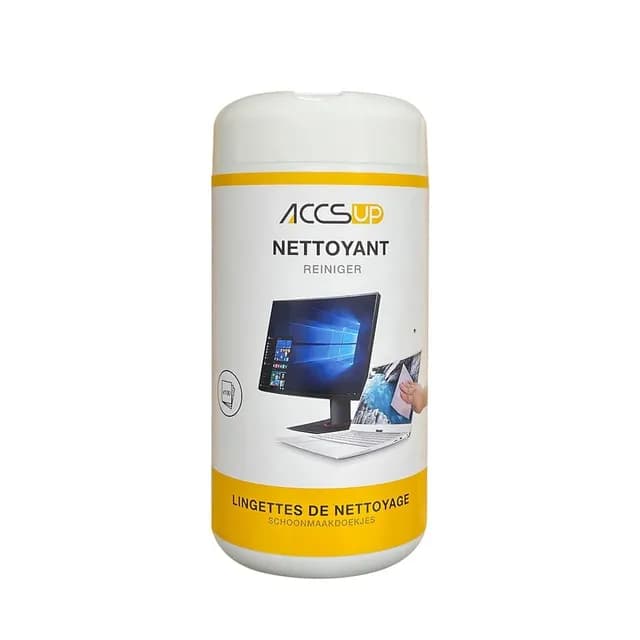Lingettes Désinfectantes Hydroalcooliques pour Écrans - 72 Unités