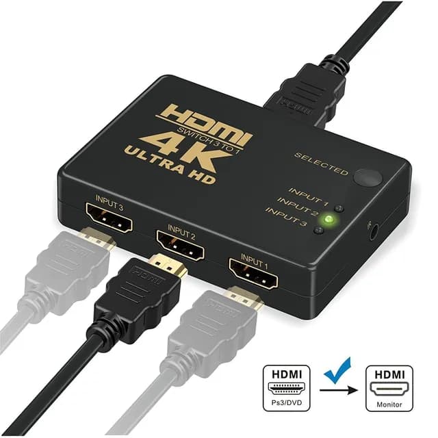 Switch HDMI 4K à 3 Ports
