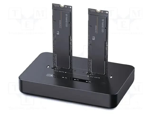 Station d'Accueil Gembird Double Disque SSD USB Type-C NVME et SATA