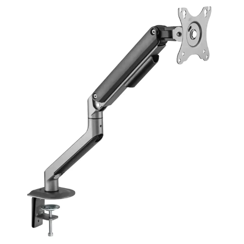 Support Moniteur Gembird Reglable Montê sur Bureau Gris Sideral