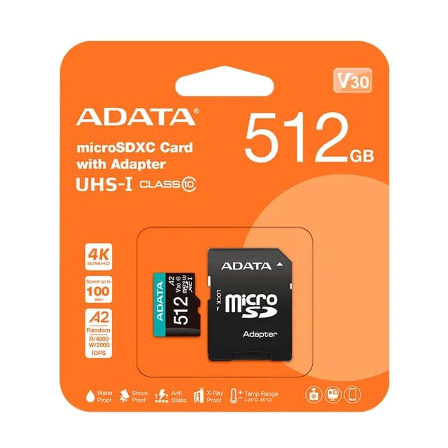 Carte Memoire Micro SD ADATA 512G CLASS10