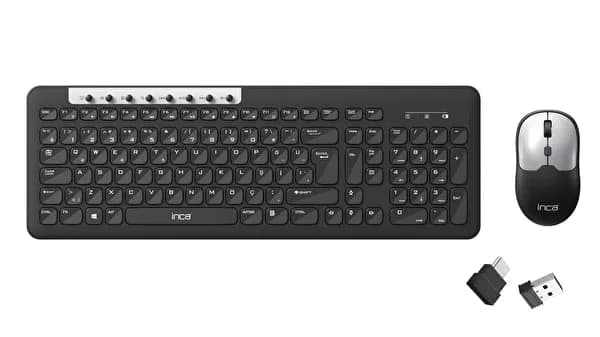 Ensemble Clavier Souris Sans Fil INCA AZERTY Arabise IWS-599