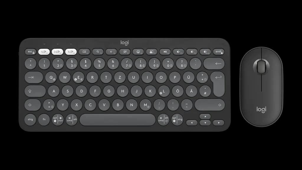 Ensemble Clavier Souris Logitech Sans Fil Pebble 2 White