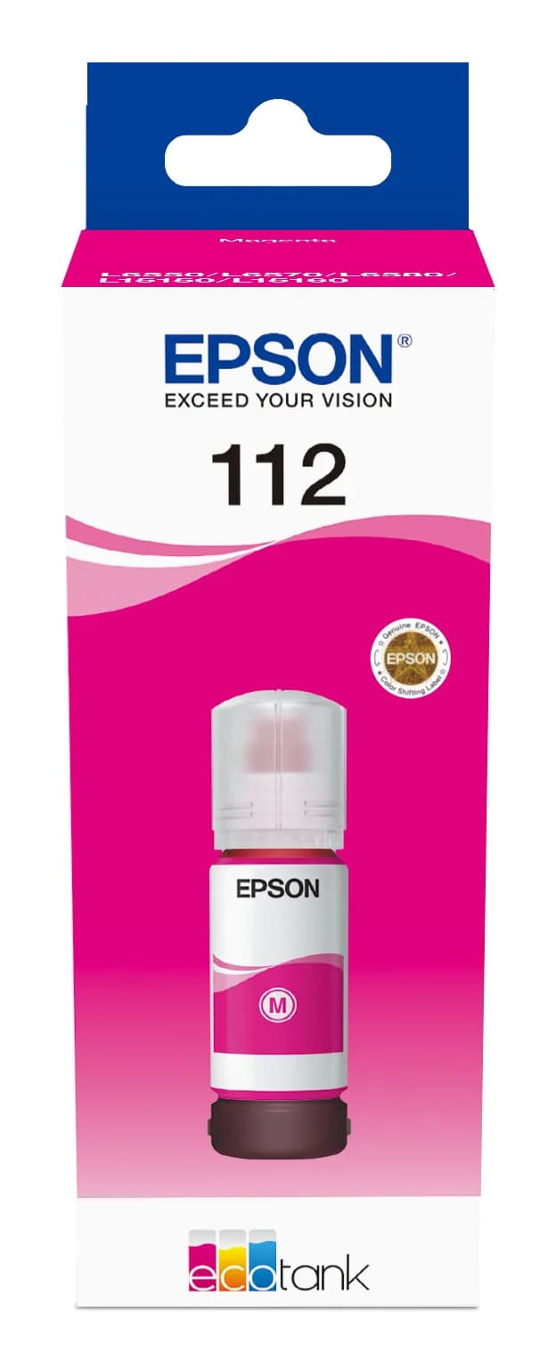 Bouteille d'Encre Original Epson Ecotank 112 Magenta 70ML