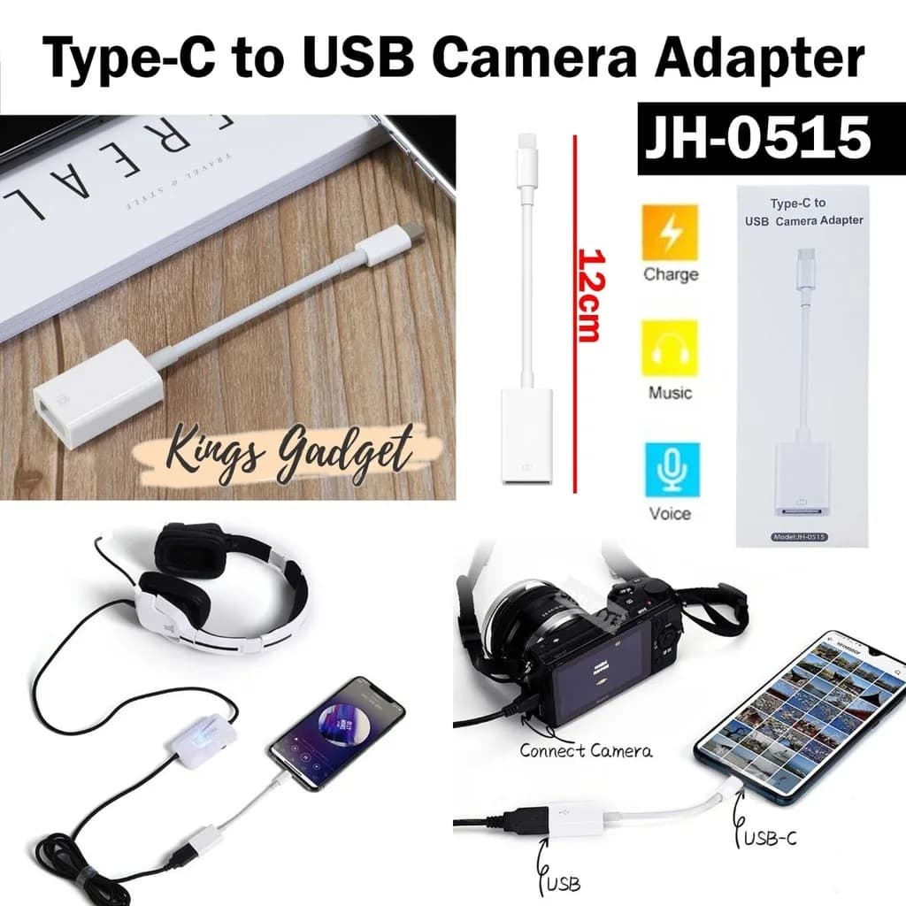 Adaptateur de Camera Type -c To USB JH-0515