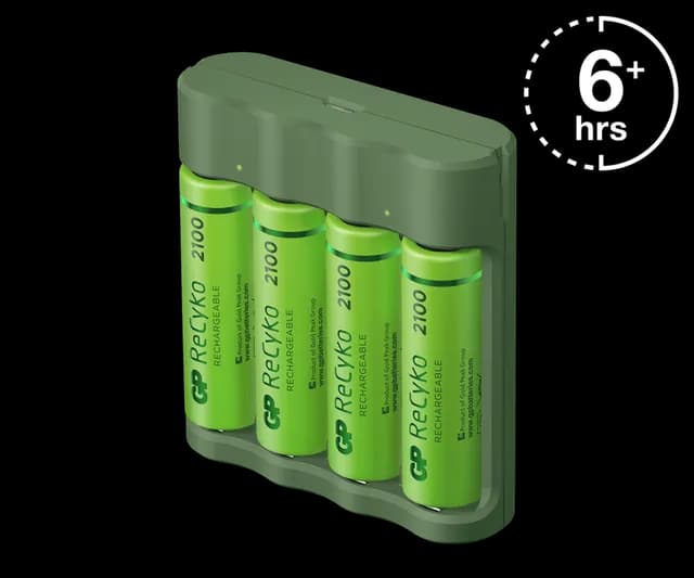 Chargeur Piles GP Recyko + 4 Piles 2100 AA