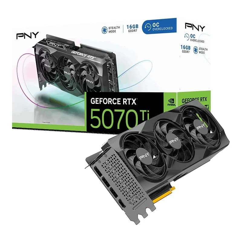 Carte Graphique PNY Geforce RTX 5070 TI 16G OC Triple Fan