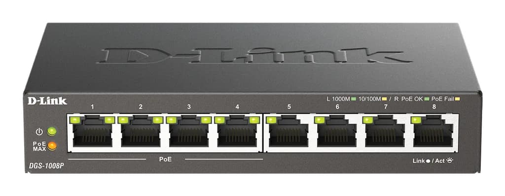 Switch D-Link 8 Ports 10/100/1000 DGS-1008P