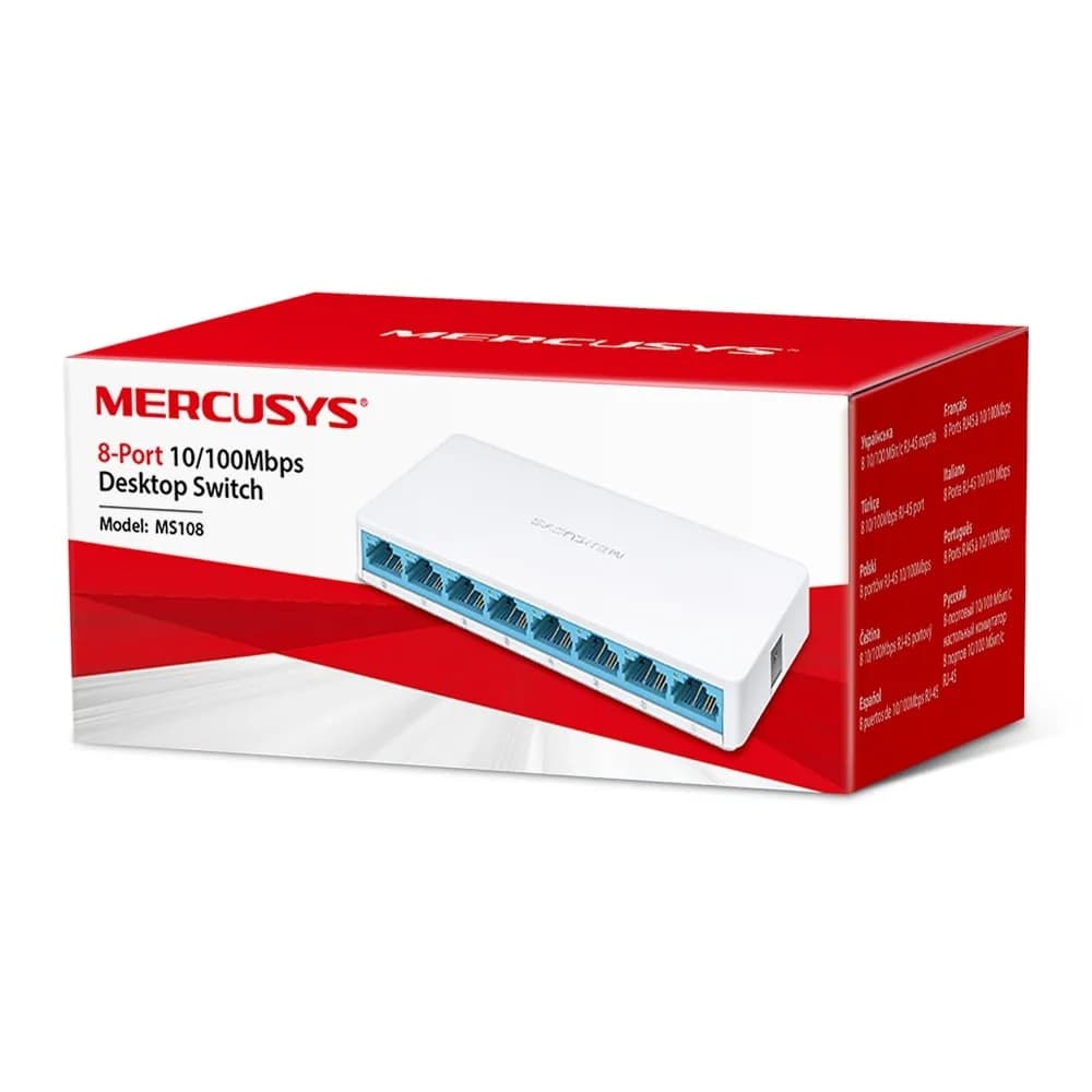 Switch 8 Ports 10/100 Mercusi/S MS108