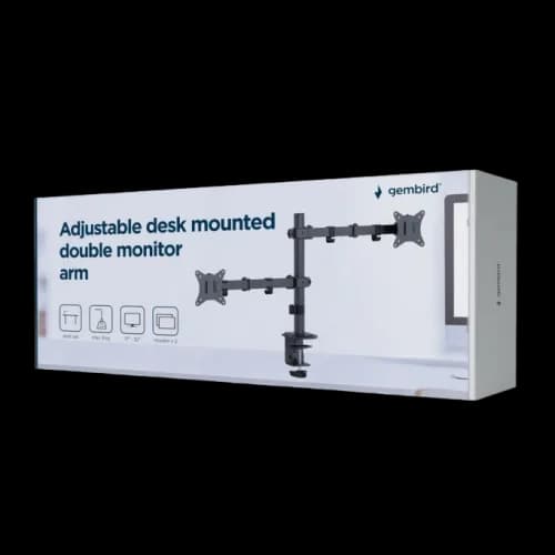 Support pour Ecran Gembird Double Reglable 17"-32" MA-D2-03