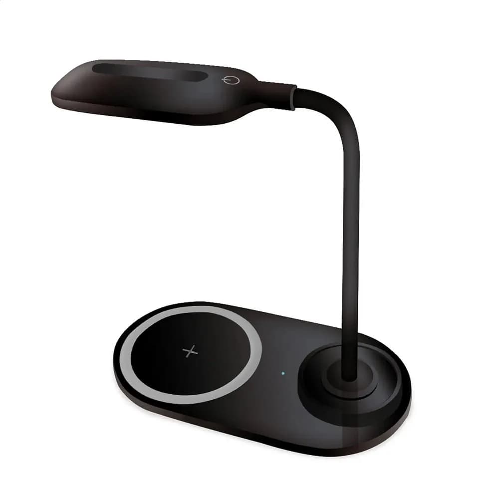 Lampe LED Platinet avec Chargeur Sans Fil 10W Noir